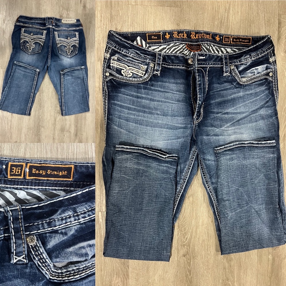Rock revival jeans womens size 36 easy stright